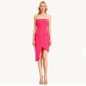 BADGLEY MISCHKA JEWEL | Merry Strapless Tux Dress with Tulip Hem, Size 4, NWT